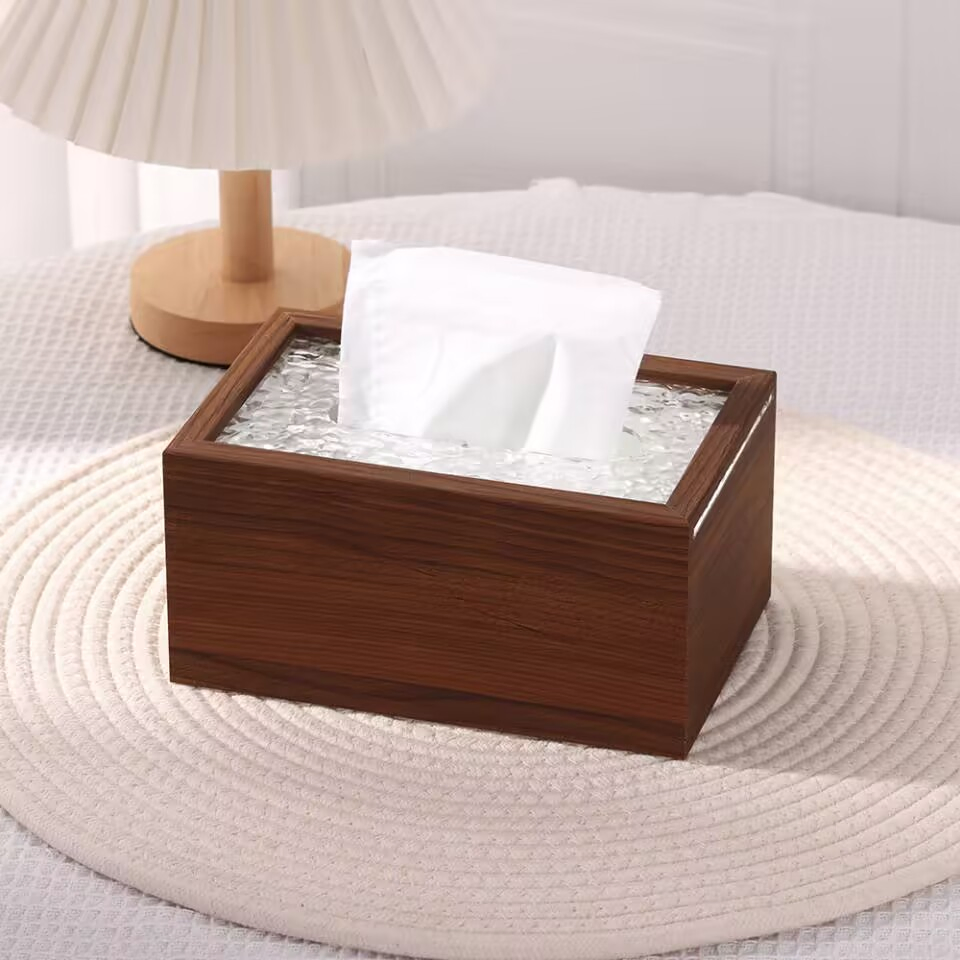 New Design Wooden Storage Customisable Living Room Tissue Box