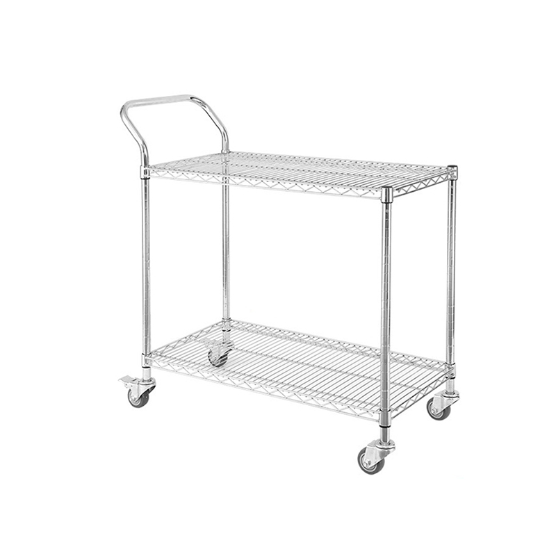 Epoxy Coating and Chrome Plated Layers Mobile Metal Wire Shelving