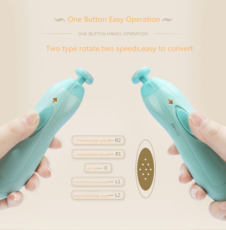 Ultimate Personal Nail Care Manicure Set with Light Portable Electric Nail Trimmer for Baby and Adults