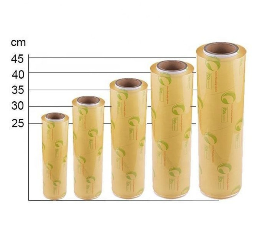 Soft Transparent PVC Film Food Wrapping PVC Stretch Cling Film Food Grade 10mic 1500m