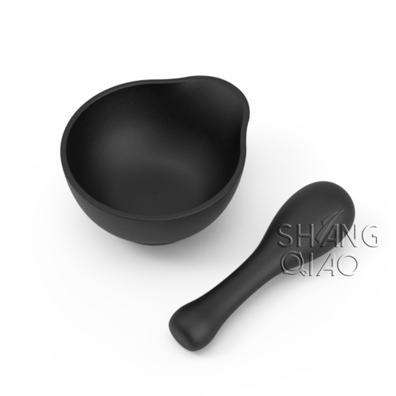Premium Pre-Seasoned Cast Iron Mortar and Pestle Set for Grinding Spices, Herbs, and Pesto