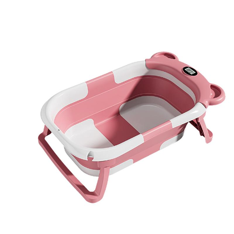 Baby Bathtub with Shower Hole Design and Temperature Sensing