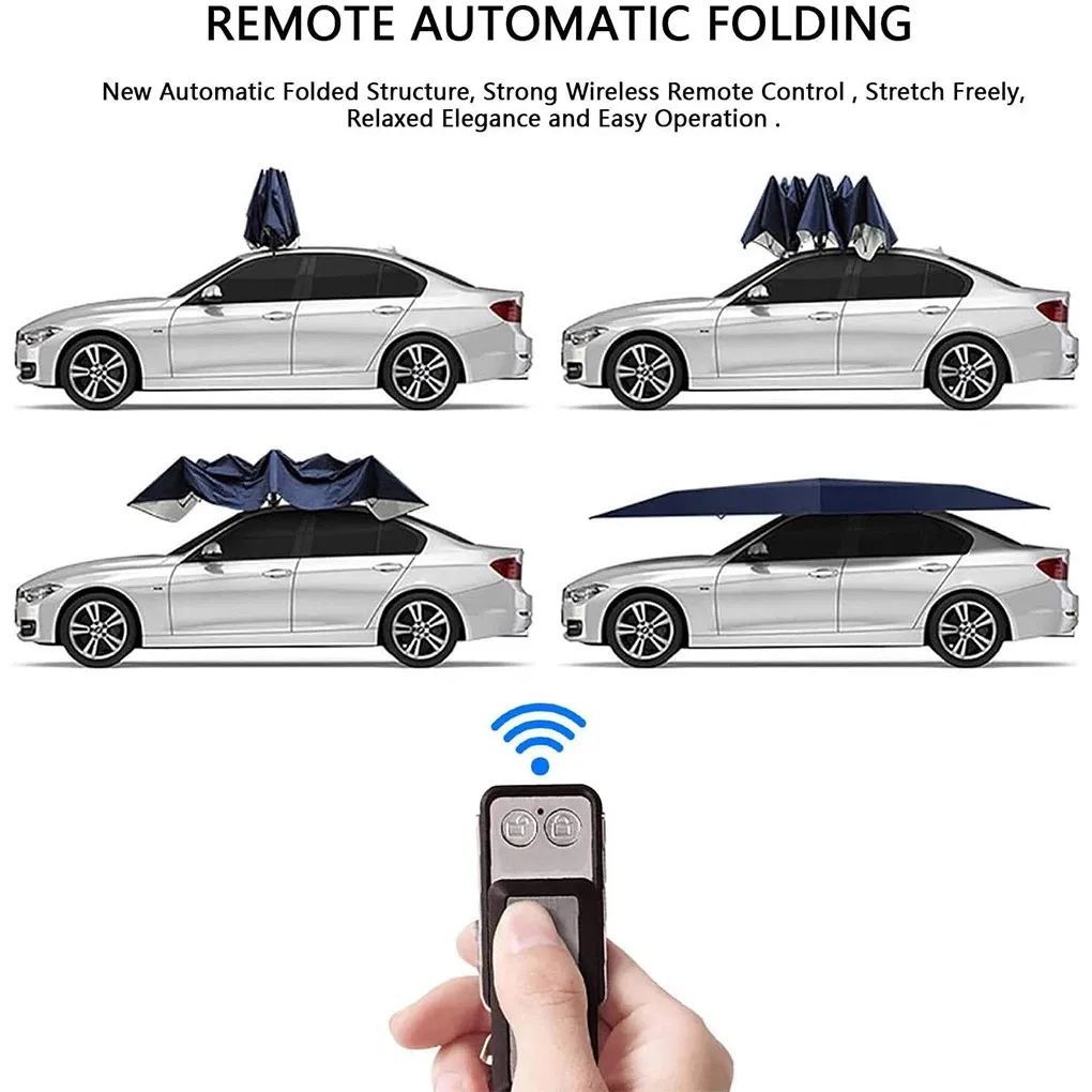 Car Umbrella Fully-Automatic Cover Outdoor Waterproof Folded Canopy Cover Sun Shade Car