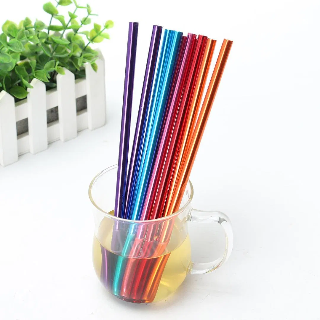 Food Grade Reusable Metal Straws Drinking Straw Aluminum