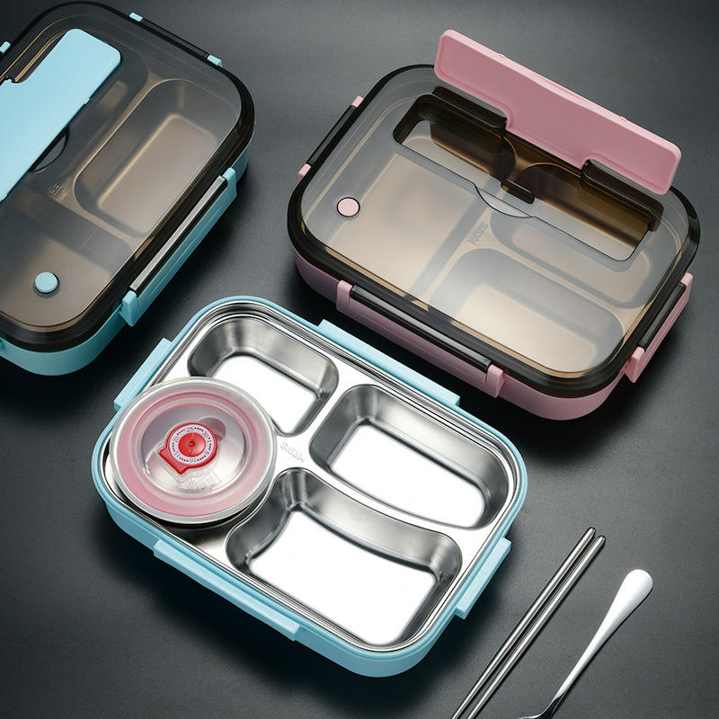 Stainless Steel Outdoor Bento Box for Reusable Children's Lunches