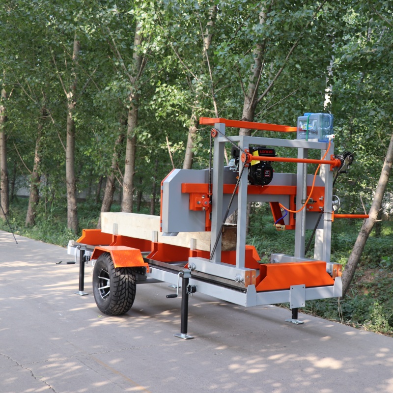 Ленточнопильный станок по дереву портативный дизельный горизонтальный