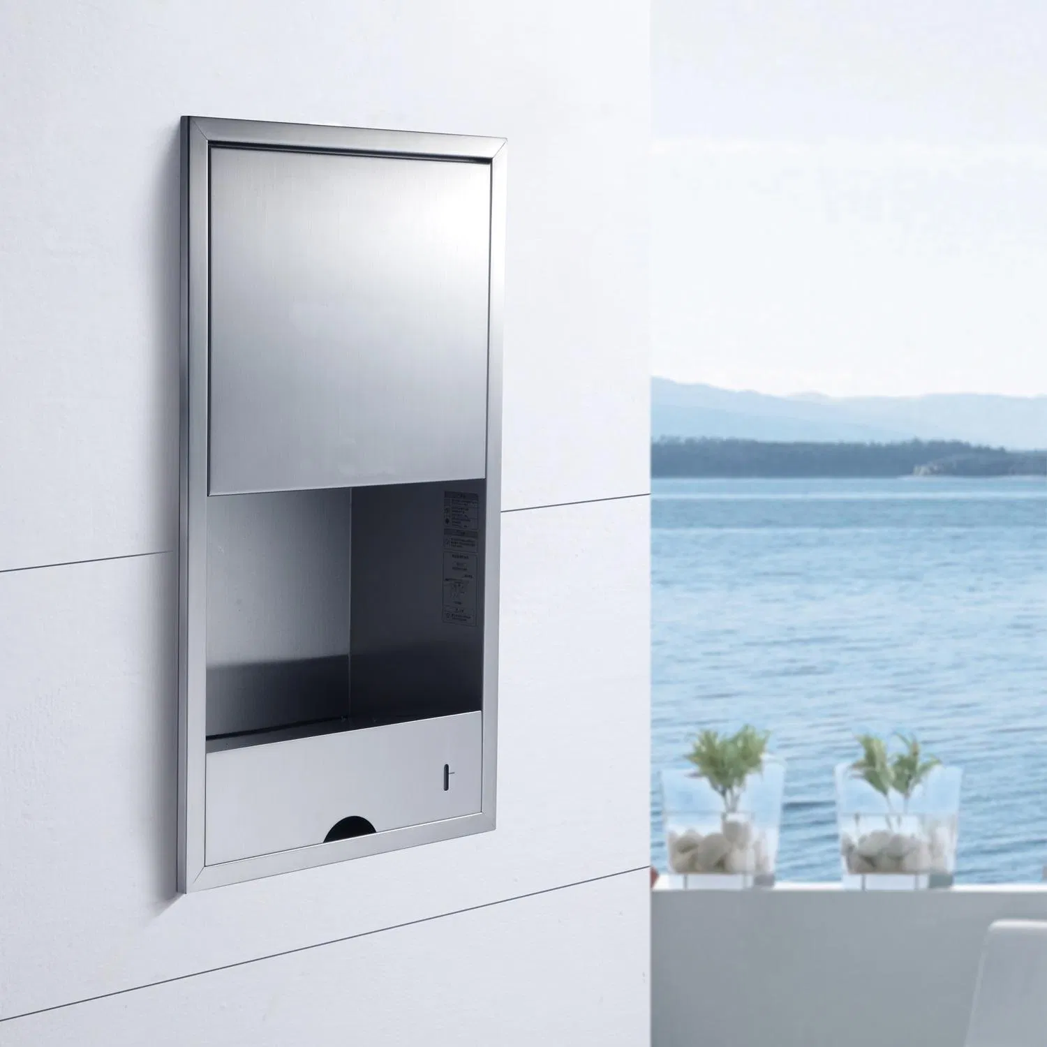 Stainless Steel Wall-Mounted Toilet Tissue Box, Toilet Paper Towel Dispenser