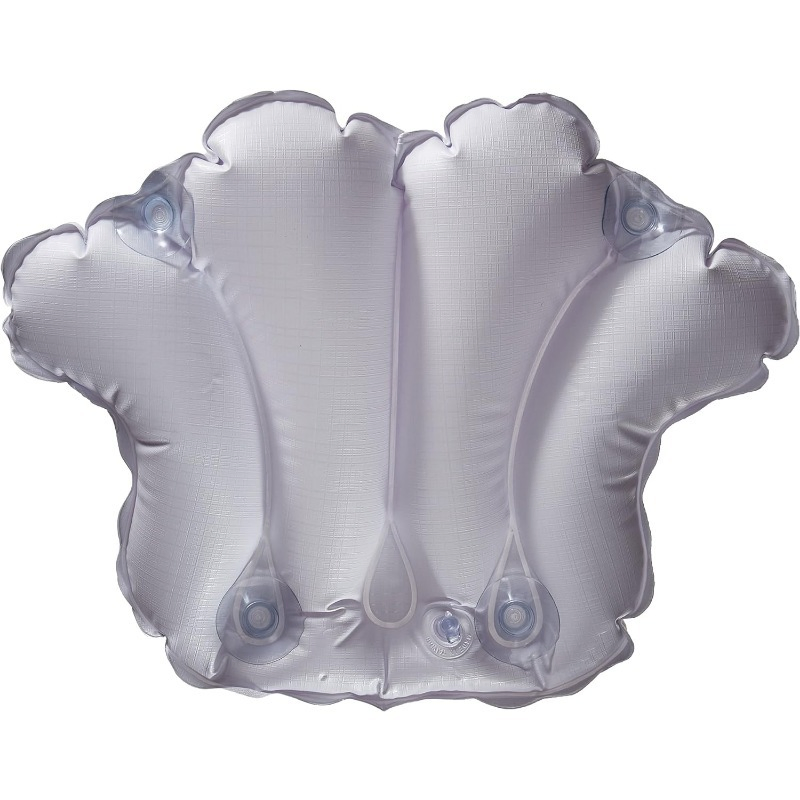 Factory Direct Sale Customization PVC Inflatable Scallop Cushion Portable Creative Bathtub Pillow