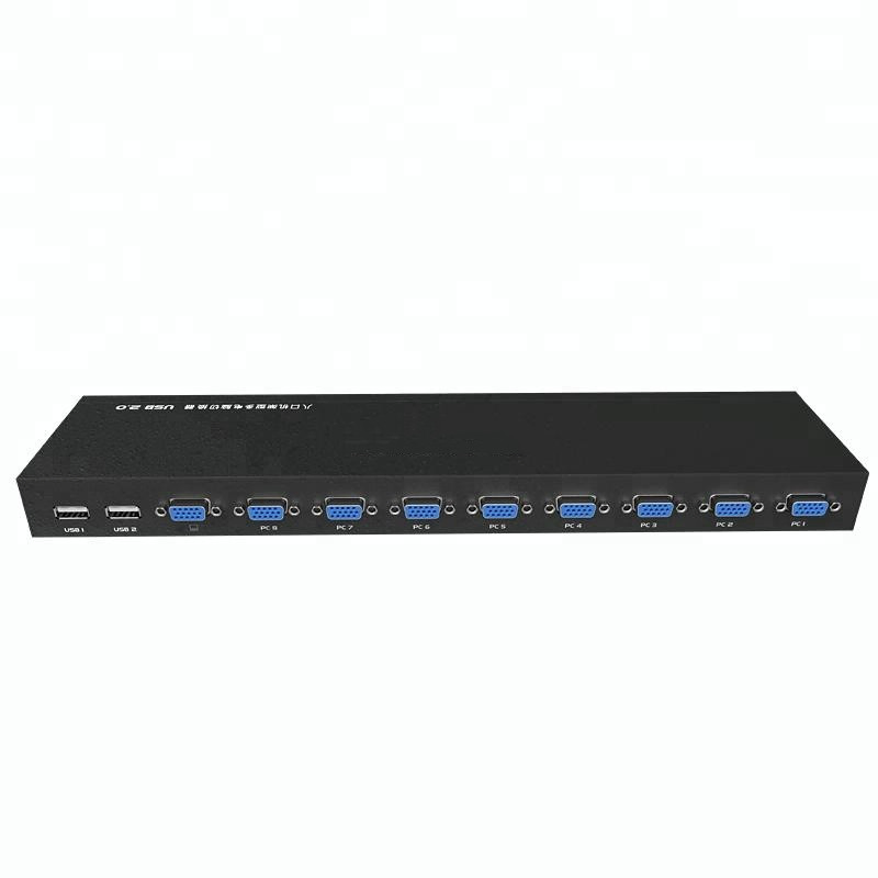 8-портовый ручной KVM-коммутатор VGA с креплением в стойку