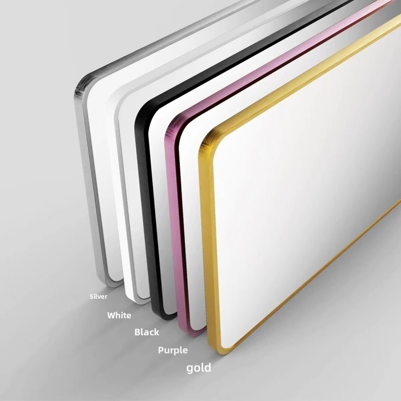 Nordic Round Gold Silver Metal Frame Toilet Mirror Wall Mounted Shower Circle Mirror for Bathroom