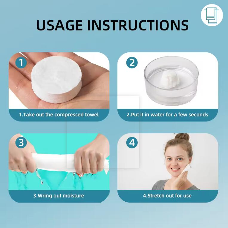 Skin Friendly Nonwoven Disposable Coin Tissue Magic Towel for Outdoor Camping