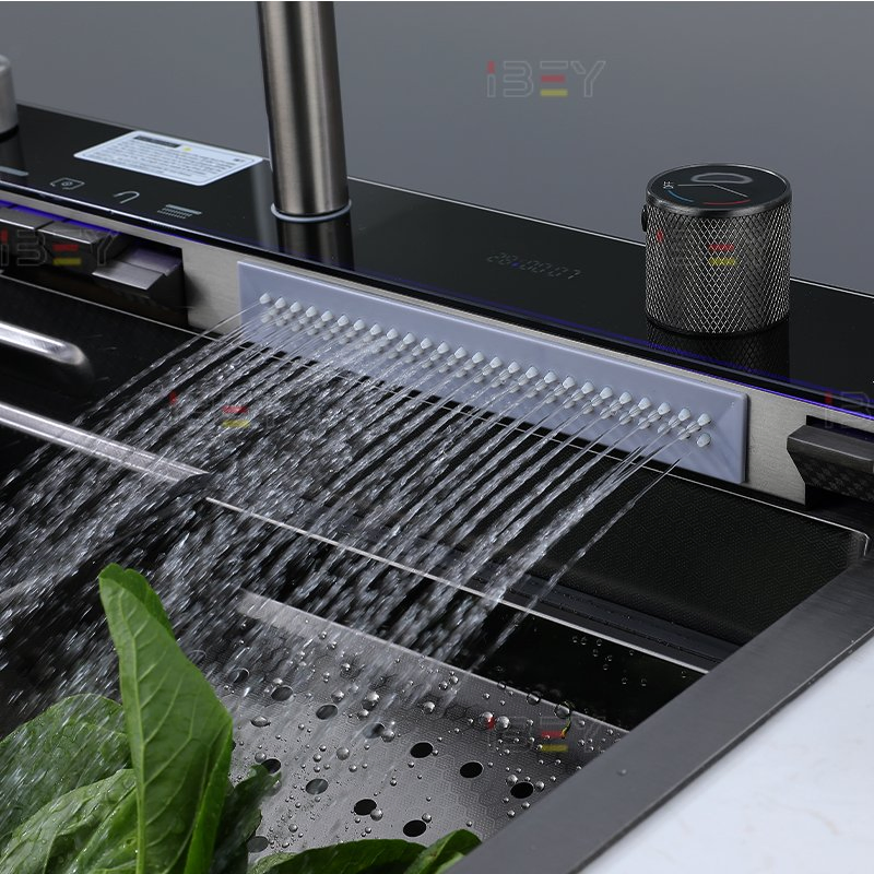 Multi-Functional 304 Stainless Steel Kitchen Sink with Plastic-Body Faucet