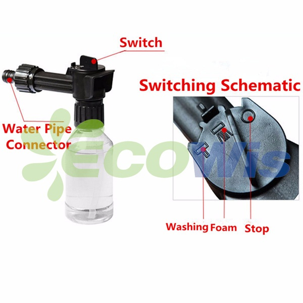 Car Cleaner High Pressure Water Pipe Gun Foam Sprayer