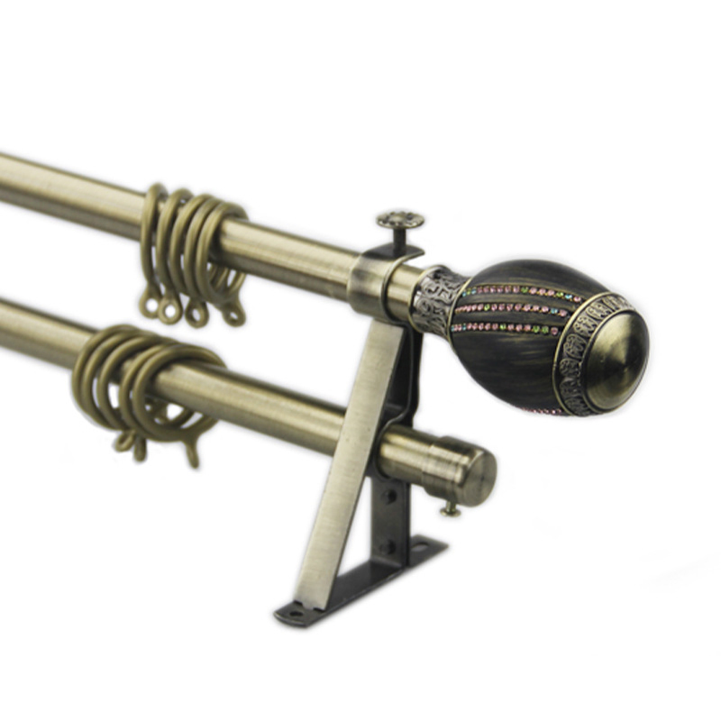 Curtain Accessory 25-28mm Telescopic Twist Spiral Head Roman Curtain Rod