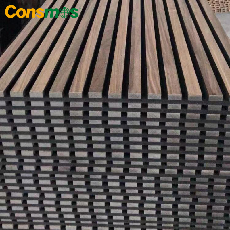 Decorative Perforated Art Diffusion Wood Wall Slat Ceiling Sound Proof Wooden Veneer Timber Acoustic Panels