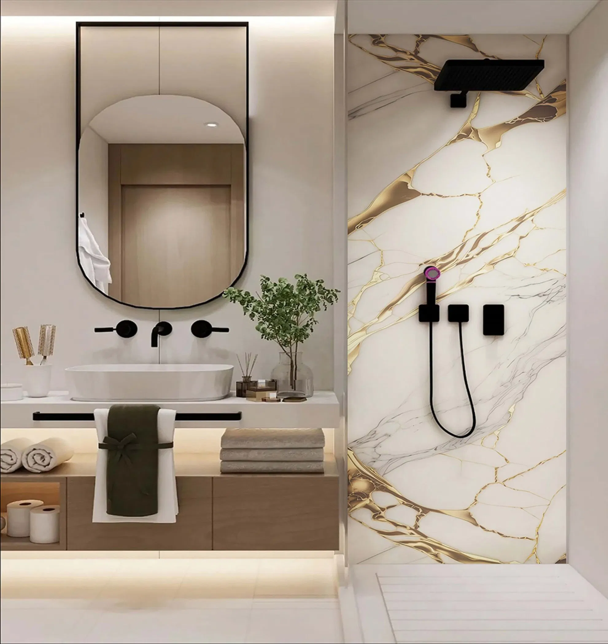 Building Material Waterproof Decorative UV Board 3D PVC Marble Sheet Wall Panel