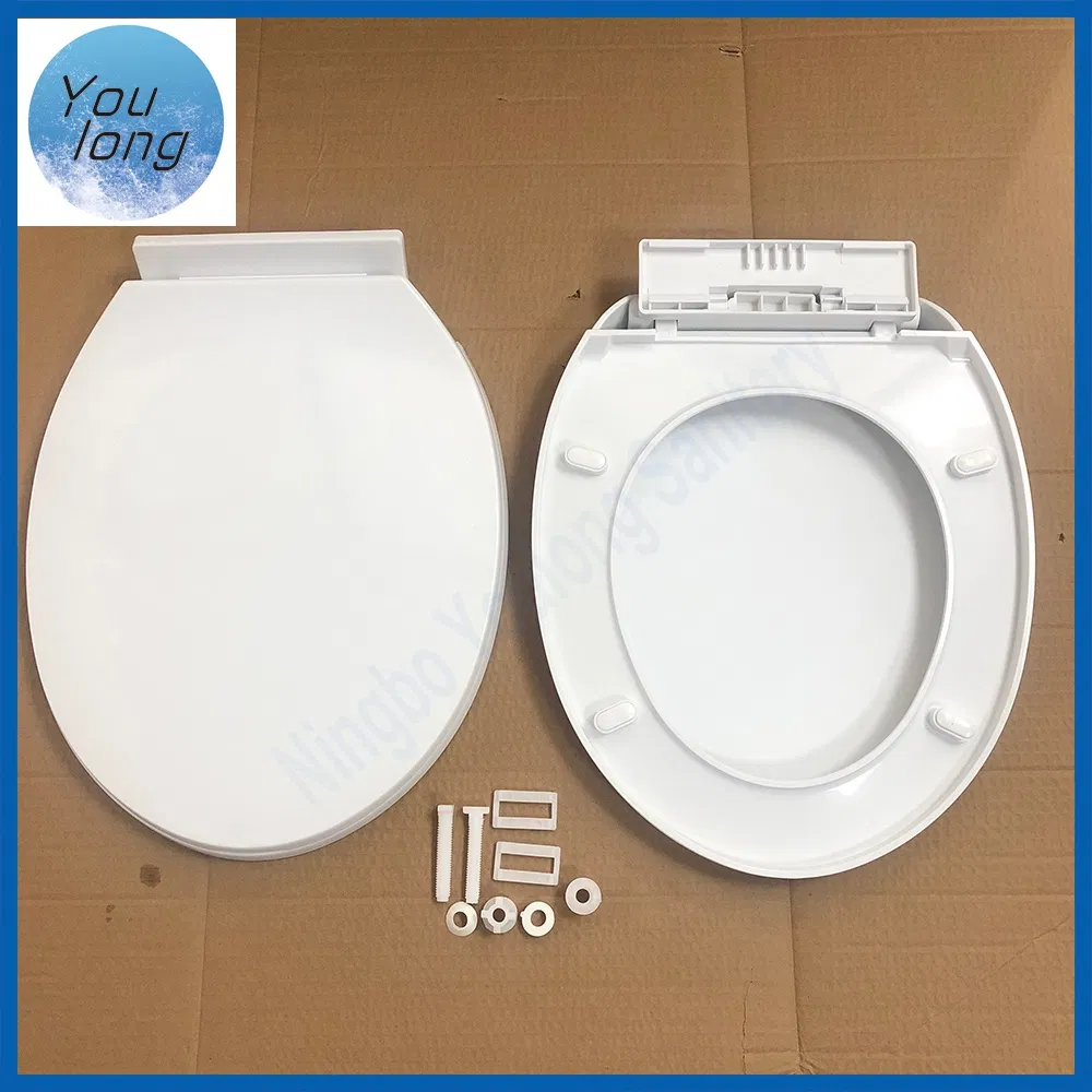 Economical Design Wc Toilet Seat with Plastic Soft Close Hinge Set