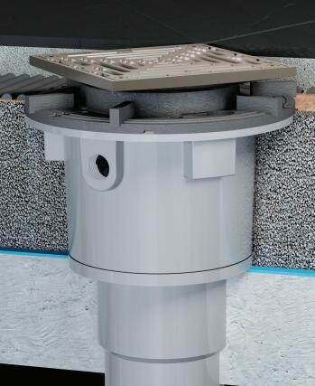 Чугунный напольный трап SYI с никелированной бронзой