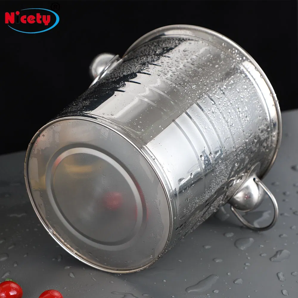 OEM Beer Wine Ice Bucket Seating for Bar Home Beverage Cooler Container Stainless Steel Ice Bucket