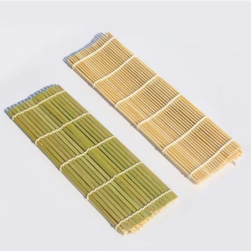 Natural Sushi Bamboo Curtain Green Skin Roll Curtain Japanese Cuisine Sushi Tool