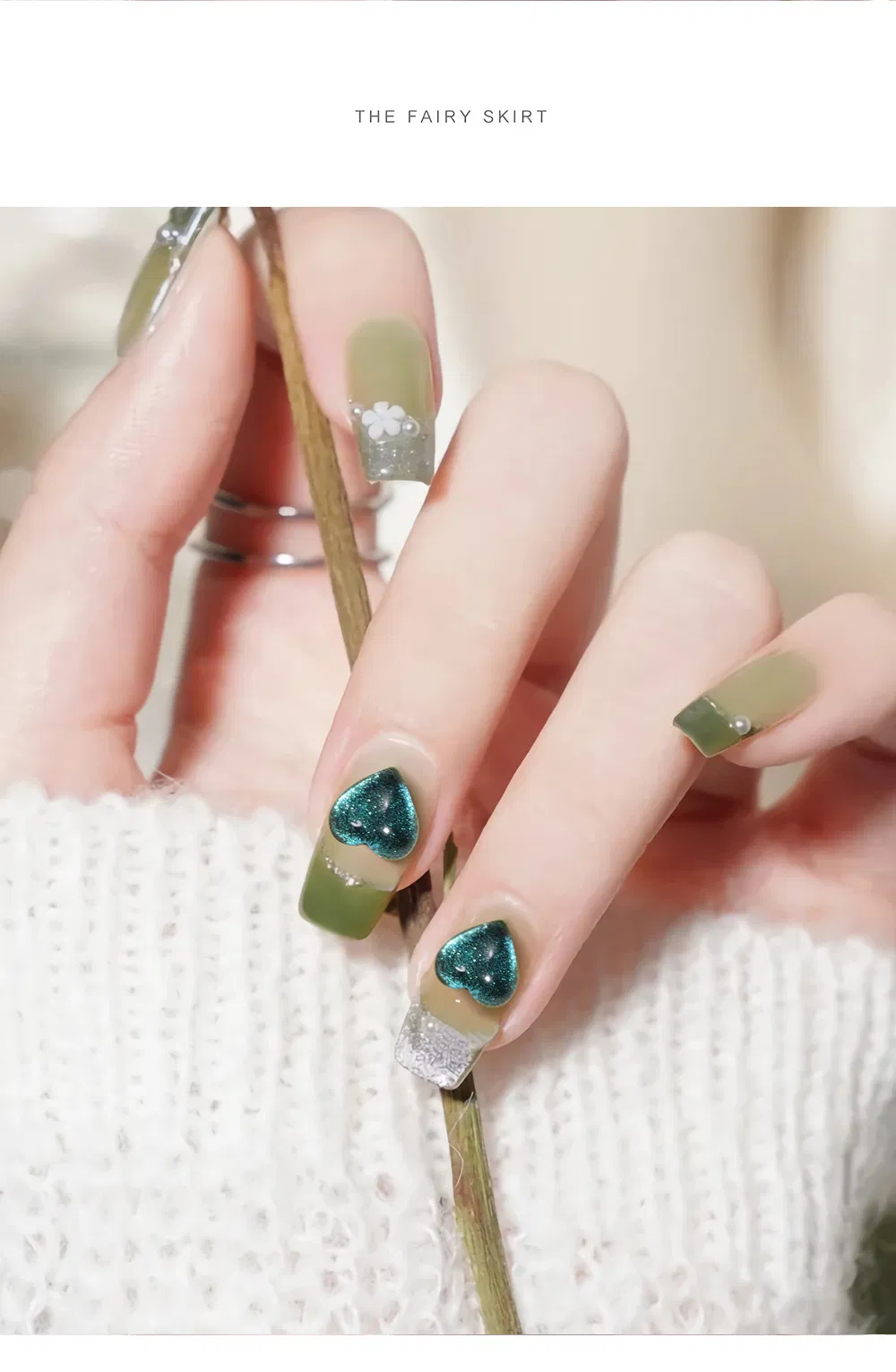 2024 New Material of Love Shaped Nail Decoration