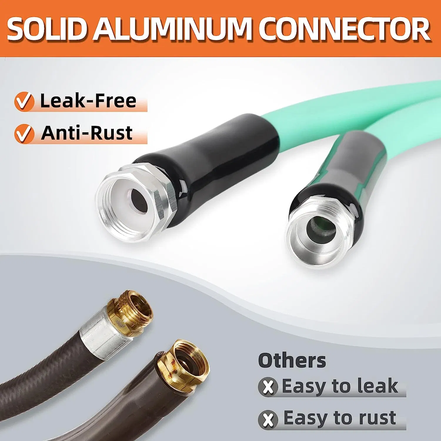 Factory Price 50FT RV Water Hose, 5/8" Drinking Water Hose with Aluminum Fittings, Drinking Water Safe for Travel Trailer Camper Marine