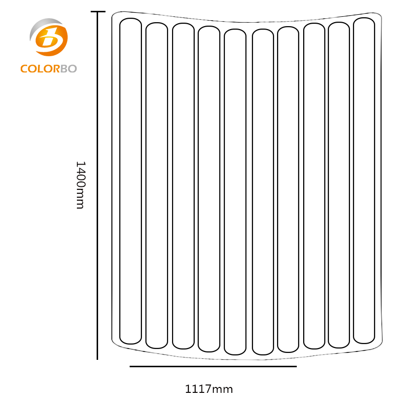 Half-Circle Colorful Surface Fireproof and Soundproof Polyester Fiber Partition Screen