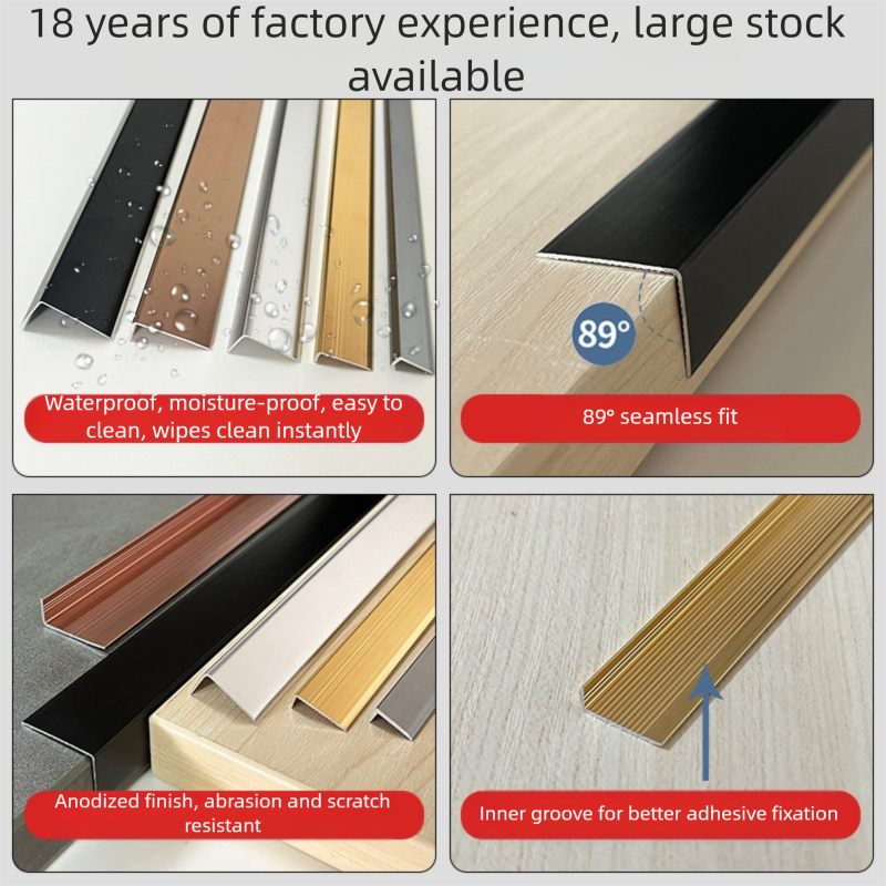 Compact Ultra-Narrow Tile Edge Trim - Modern Aluminum Alloy Profile