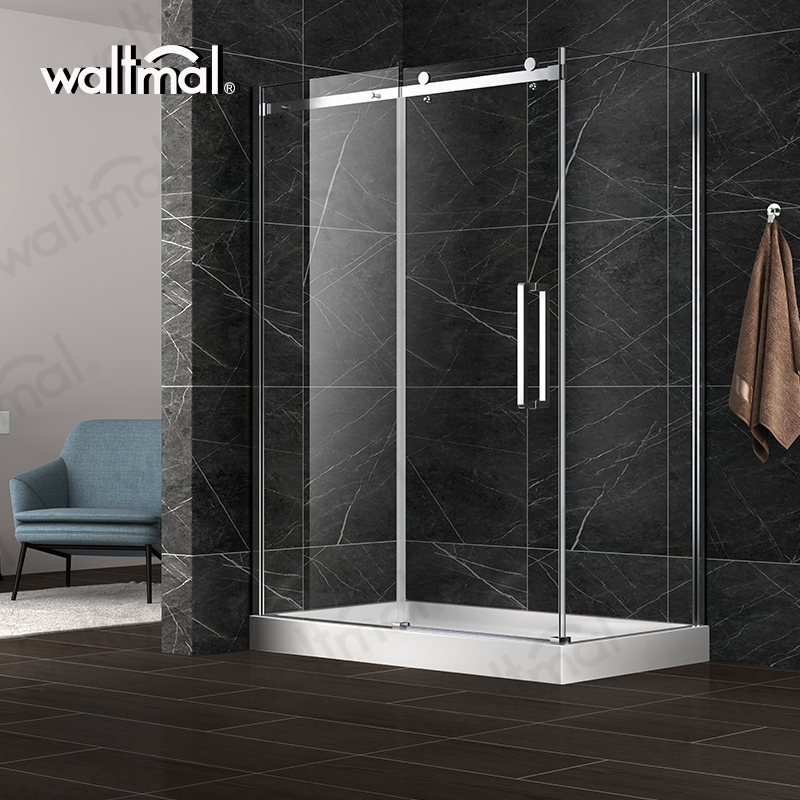 Black Hardware Cheap Showerroom Glass Door Shower Room Sliding Showerdoor