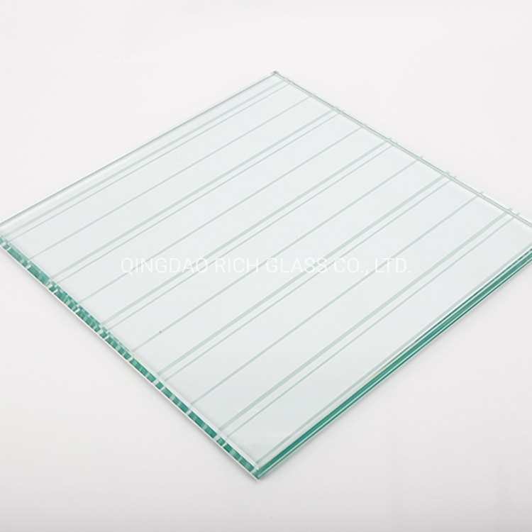 Custom Size Ceramic Silk Screen Digital Printing Decoration Tempered Glass for Building Partition Railing Doors