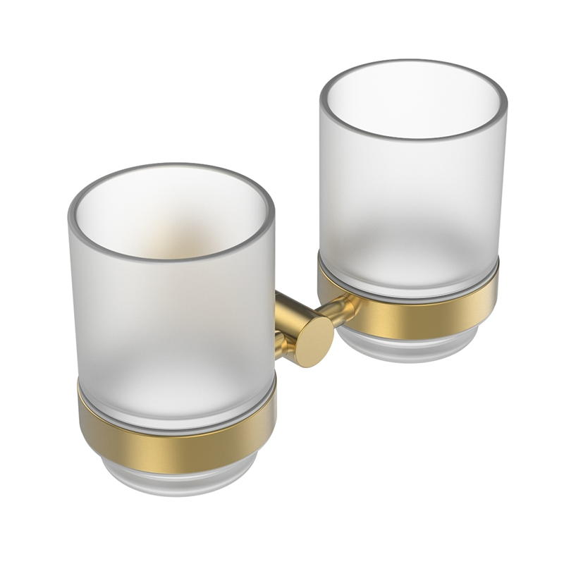 Держатель для стаканов PVD Gold с двумя стаканами
