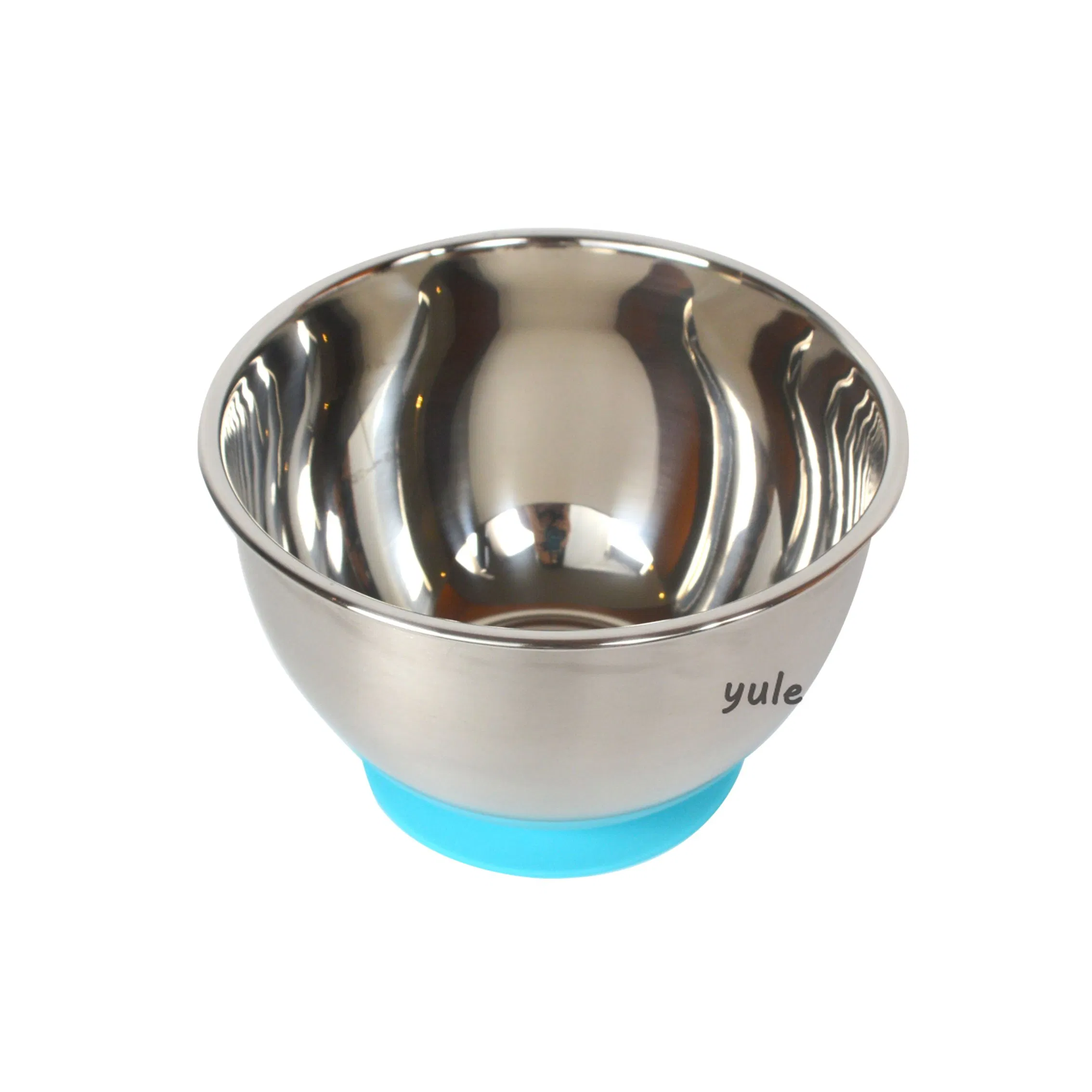 Stainless Steel Non Slip Bottom Salad Vegetable Food Mixing 3 Piece 1.5/3/5qt Stainless Steel Mixing Bowl with Suction Cup