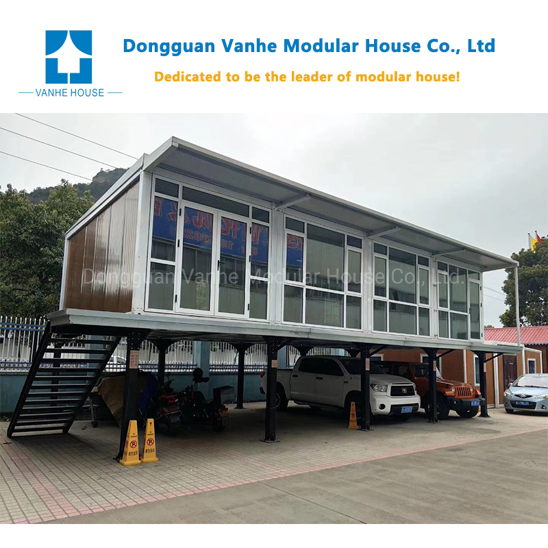 Customized Color Spray Painting Aluminum Frame Glass Wall Office Prefab House