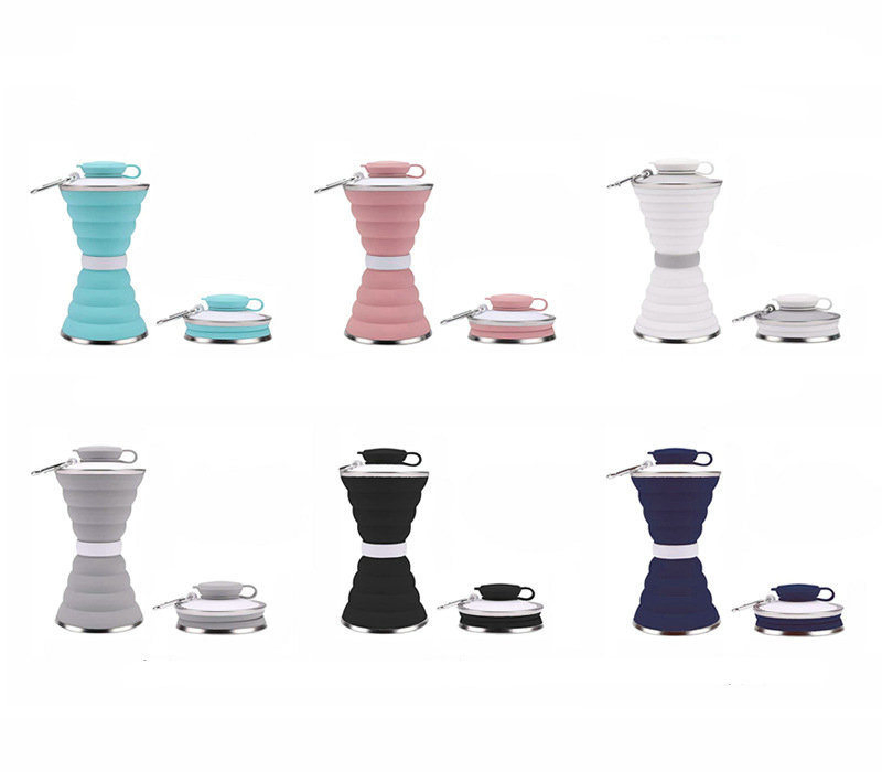 Складная силиконовая кружка 500 мл для путешествий