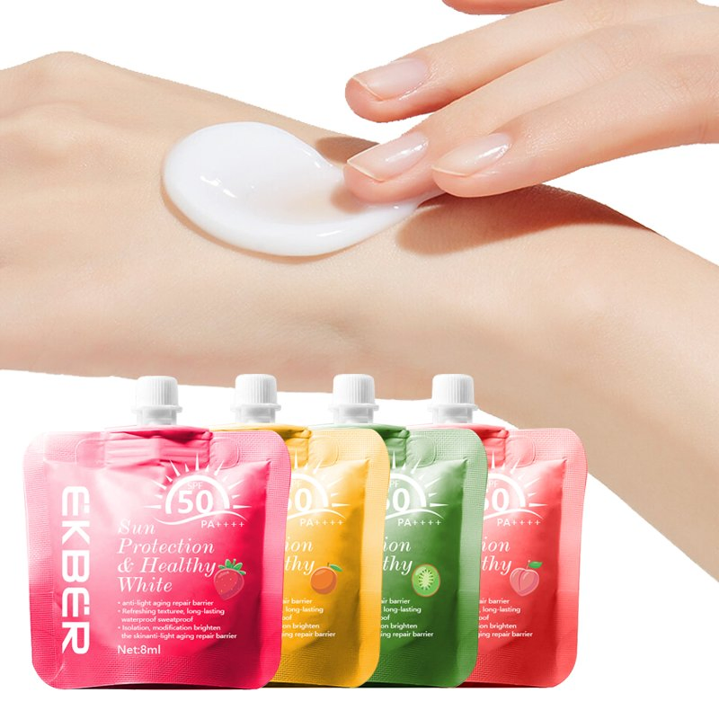Private Label Travel Size Sunscreen Sunblock SPF 50 Fruit Flavored Sun Cream