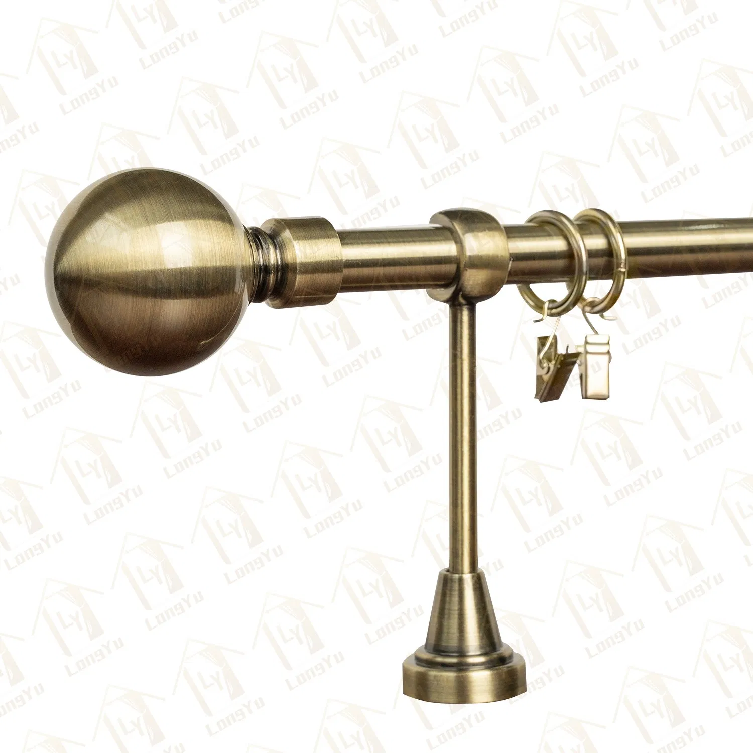 25mm Metal Ball Curtain Rod Finials, Curtain Rod Set Finials