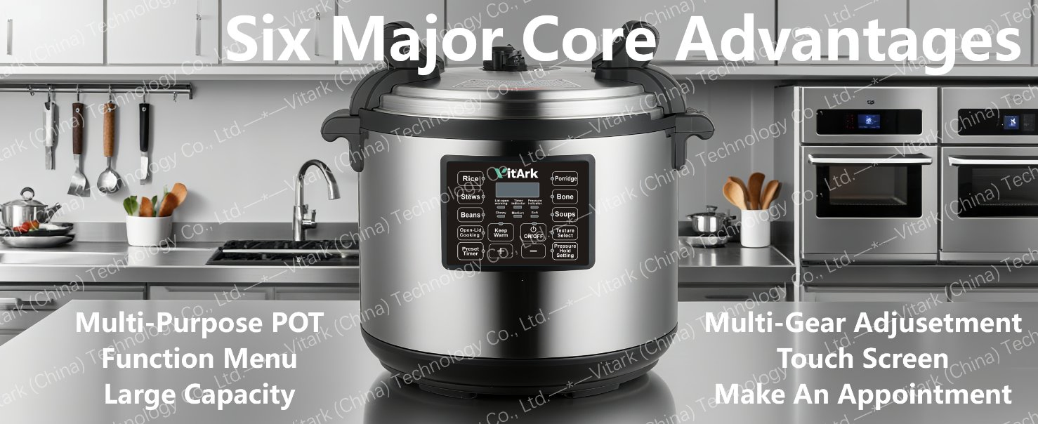 17L Kitchen Appliance Big Size Hotel Catering Commercial Intelligent Industrial Electric Pressure Cooker and Large Capacity Source Factory