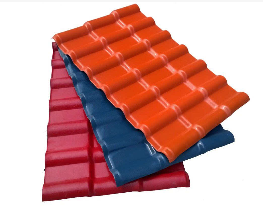 Plastic Spanish Style Building Materials Anti-Corrosion ASA Resin PVC Roof Tile