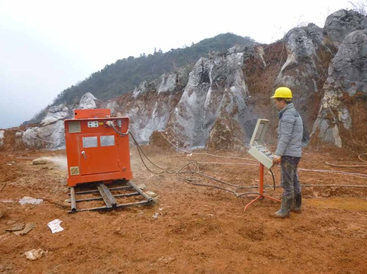 Алмазный канатный пильный станок для резки мрамора и гранита