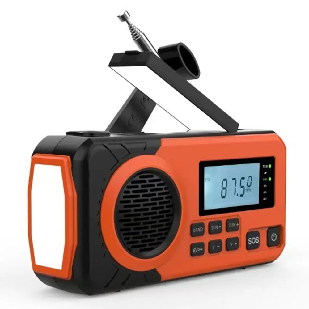 Портативное радио с солнечной зарядкой и фонариком