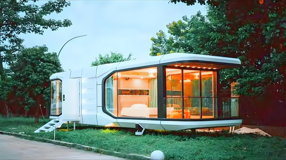 Winter Capsule House 2 Floors Space Bedroom with Kitchen Hotel Tiny Room Modular Commercial Capsule House