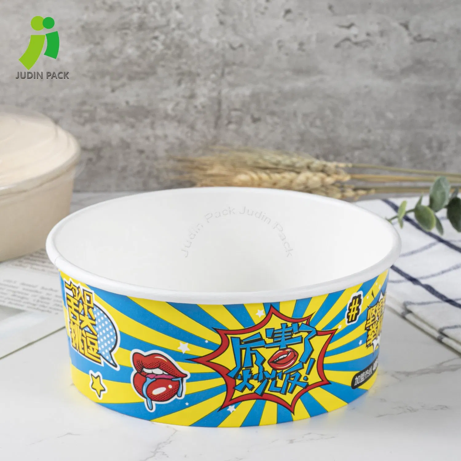 Fast-Food Box a Salad Bowl 100% Recycled Food Grade Paper