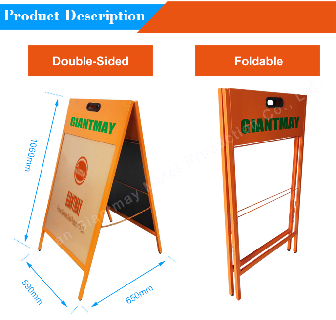 Foldable Lightweighta-Type Advertising Version Sidewalk Sign for Coffee Shop