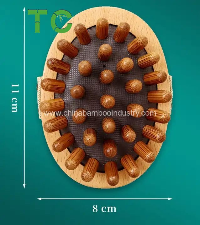 Wooden Handheld Massage Brush Body Anti Cellulite Brush Air Cushion Massager