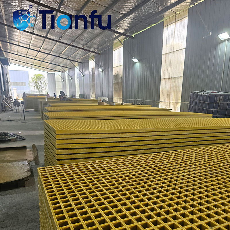 Fiberglass FRP GRP Grating Trench Cover Walkway Lid FRP Cover Molded