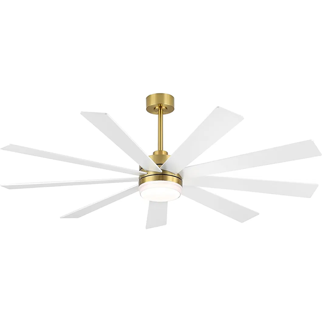 Потолочный вентилятор с подсветкой 9 лопастей, современный дизайн