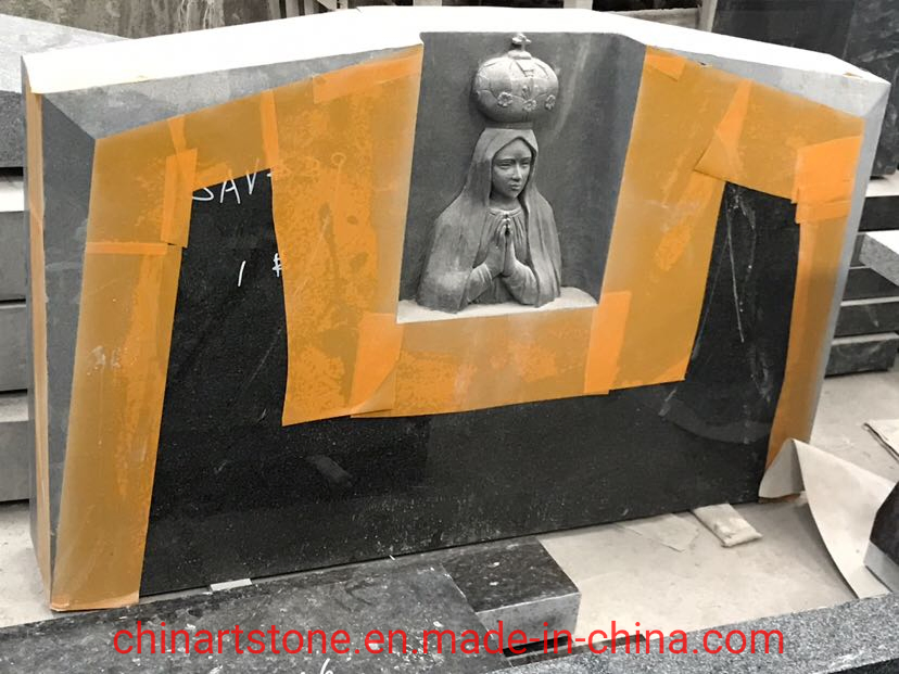 Wholesale Black, Pink, Red Granite Simple Tombstone for USA and Europe Market