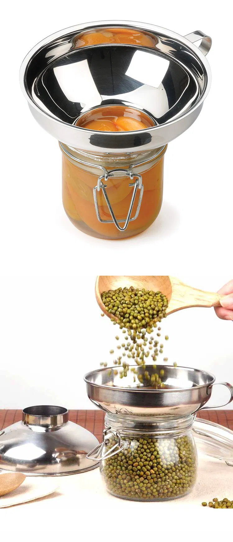 Wholesale Kitchen Gadgets Stainless Steel Funnel with Strainer