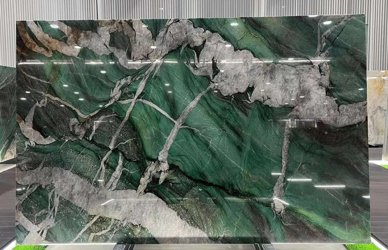 Green White Natural Marble Background Wall Home Decoration