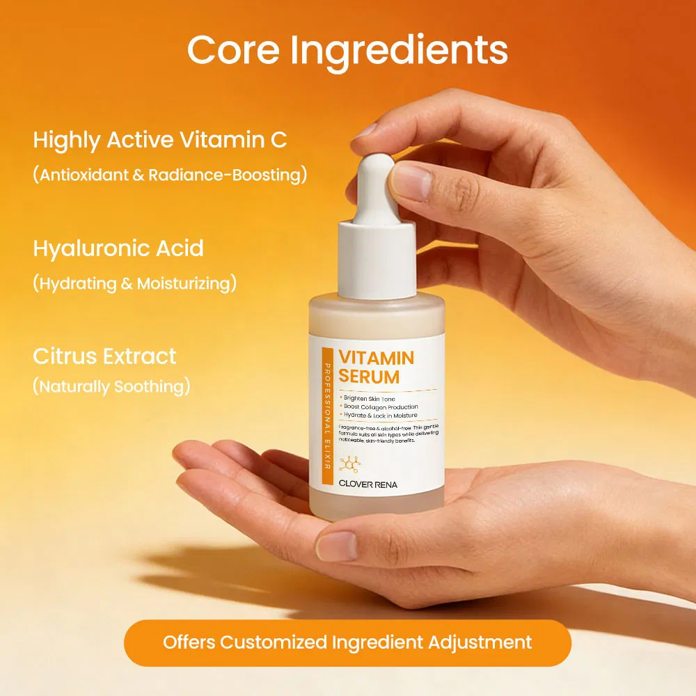 Private Label vitamin C Skin Care Hyaluronic Acid Whitening Repair Facial Vitamin C Serum